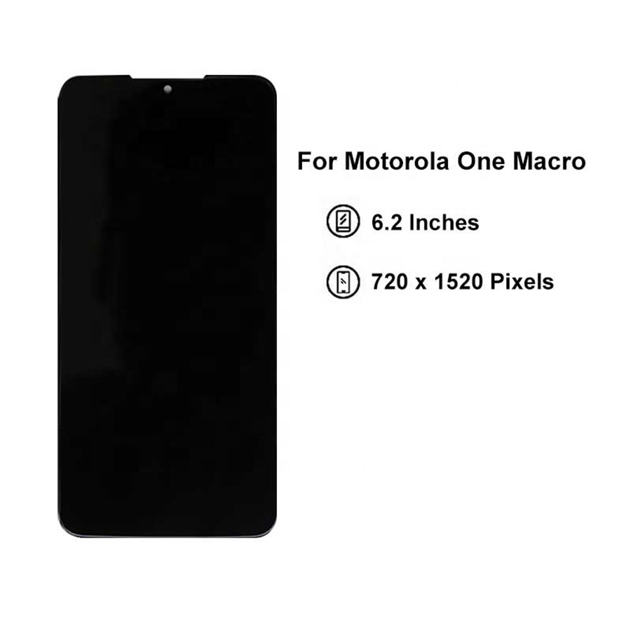 شاشة LCD مقاس 5.7 بوصة لهاتف Moto One ماكرو شاشة عرض LCD تعمل باللمس محول رقمي
